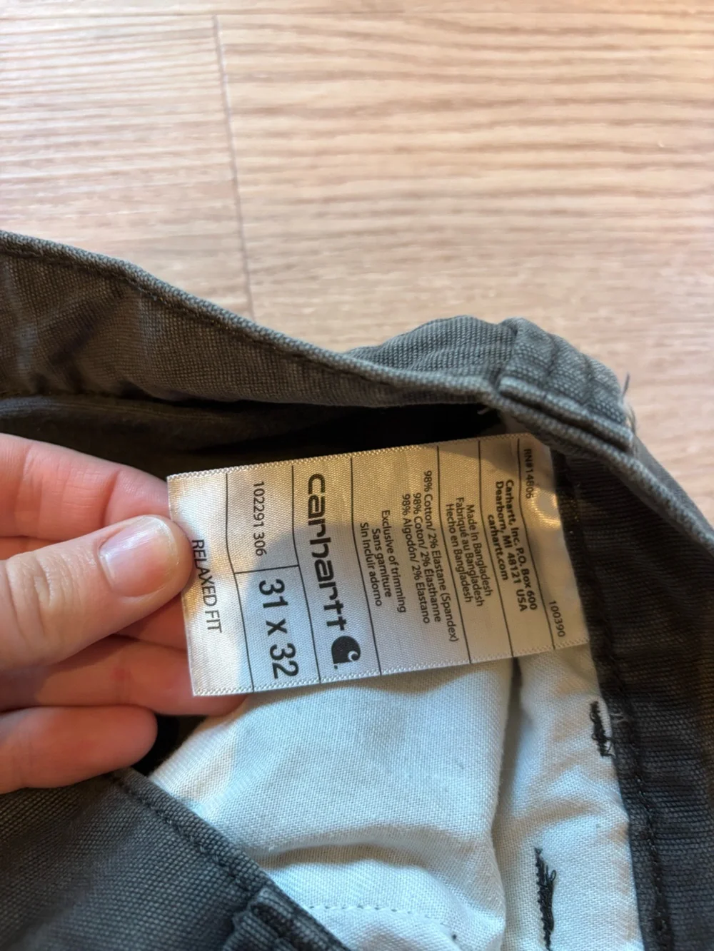 Carhartt Men’s 31x32 (Fits 31x29) Relaxed Fit Green Carpenter Pants Faded Work